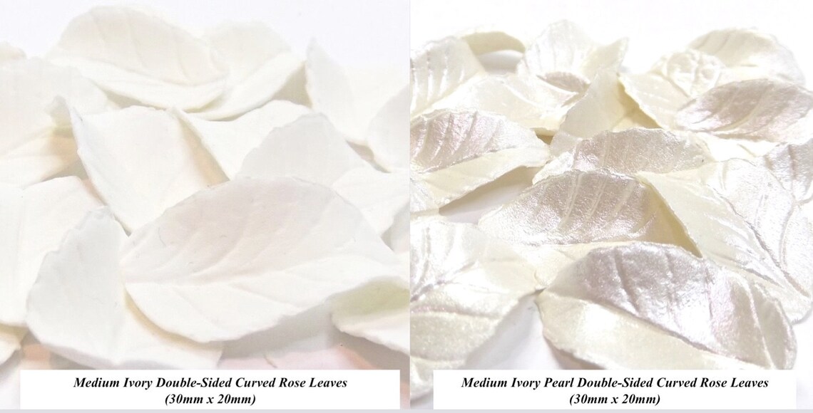 Curved Rose Leaves Edible Wedding Cake Cupcake Decorations Etsy