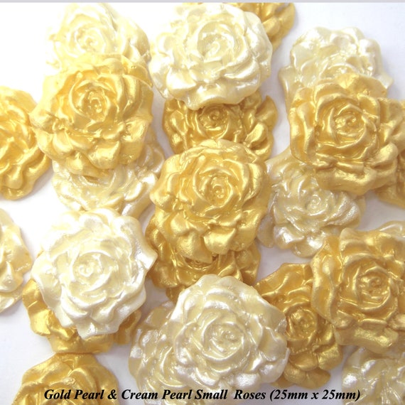 Wedding Cupcake Topper Gold Pearls Pearls For Decoration Gold