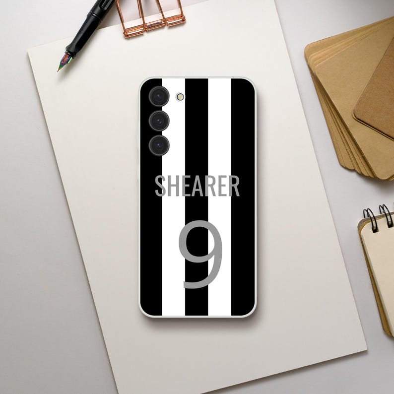 Alan Shearer No 9 Football shirt Phone Case - Newcastle United Legend - Flexible & Durable! image 4