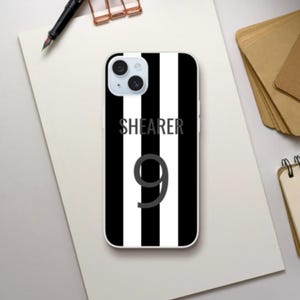 Funda para teléfono con la camiseta de fútbol número 9 de Alan Shearer - Leyenda del Newcastle United - ¡Flexible y duradera! imagen 2