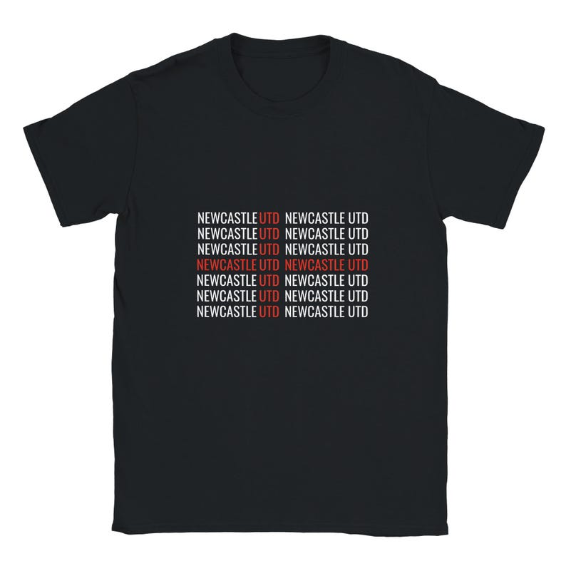 Newcastle United Englands flagginspirerade t-shirt – mjuk, bekväm, DTG-klar bild 1