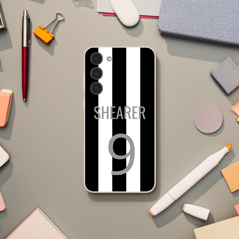 Alan Shearer No 9 Football shirt Phone Case - Newcastle United Legend - Flexible & Durable! image 2