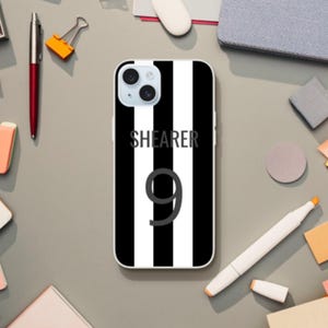 Funda para teléfono con la camiseta de fútbol número 9 de Alan Shearer - Leyenda del Newcastle United - ¡Flexible y duradera! imagen 4