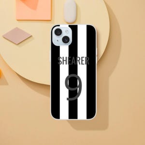 Funda para teléfono con la camiseta de fútbol número 9 de Alan Shearer - Leyenda del Newcastle United - ¡Flexible y duradera! imagen 3