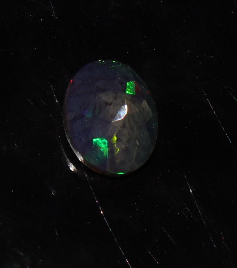 Beautiful 100/% Natural Ethiopian opal Black Faceted cabochon for Jewelry Use Opal Ethiopian Black Opal October Birthstone oval Opal.