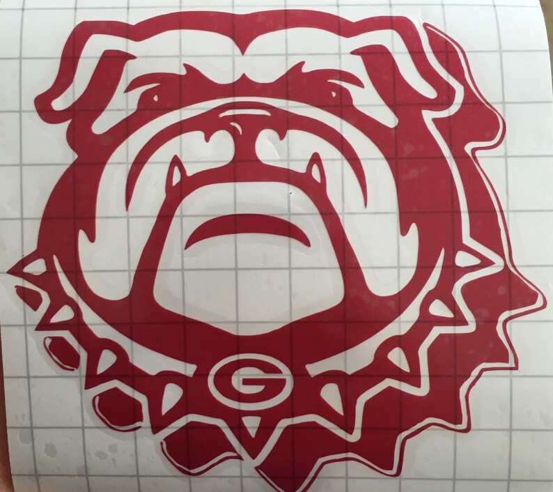 Georgia Bulldog Vinyl Decal | Etsy