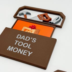 Personalized Toolbox Gift Card Holder, Father's Day, Dad Birthday, Christmas Gift