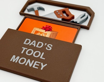 Personalized Toolbox Gift Card Holder, Father's Day, Dad Birthday, Christmas Gift