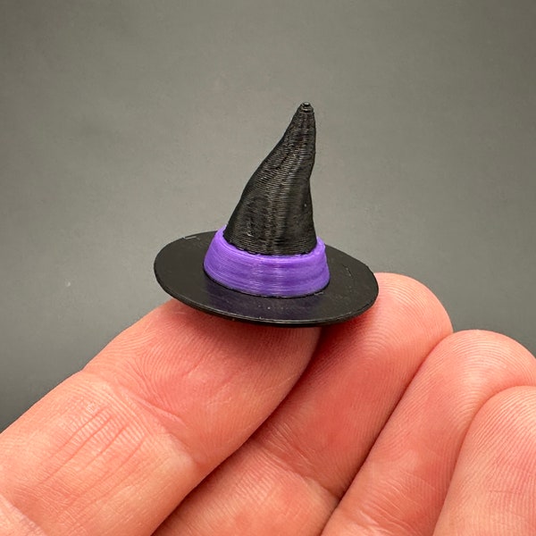 Miniature Witch Hat, Halloween Witch Hat for Diorama, Fairy Garden, Dollhouse, Tiered Tray