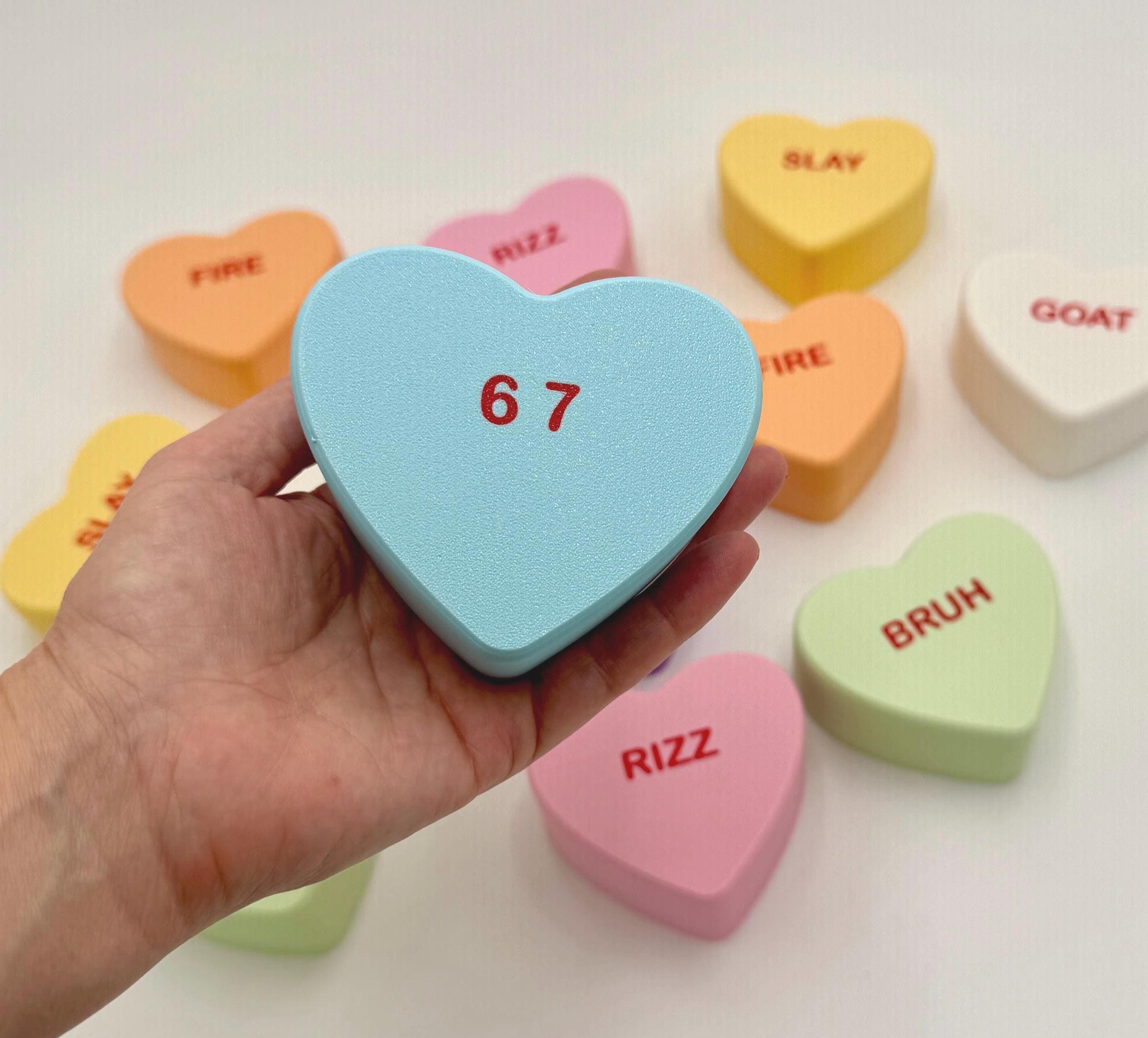 Candy Heart Gift Box, Custom Valentine's Day, Gen Z Slang BRUH, 67