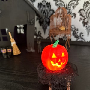 Halloween Tiered Tray Light up Mini Jack O Lantern Decor, Fairy Garden ...