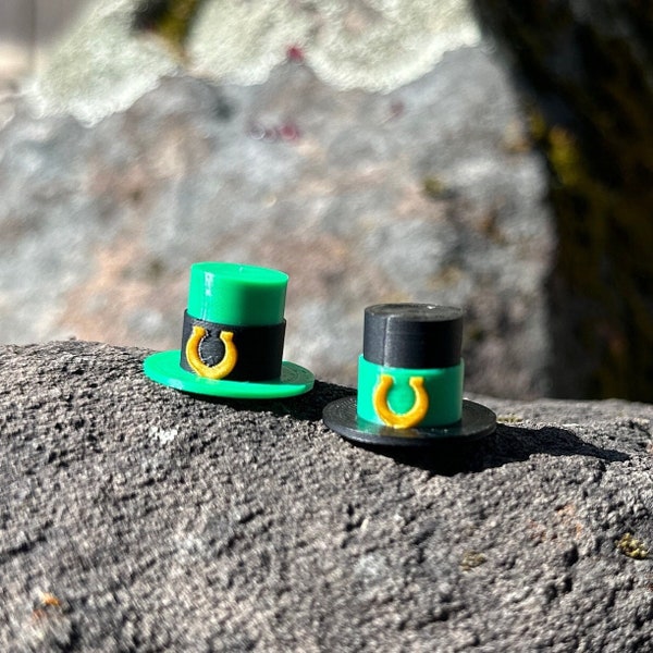 Mini chapeau de lutin avec fer à cheval porte-bonheur pour la Saint-Patrick, piège à lutin, preuves de lutin, appât de lutin