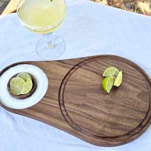Margarita Board, Cocktail Rimmer and Bar Board, Salt or Sugar Rim for Cocktail Party Drinks, Versatile, Unique Bar Accessory
