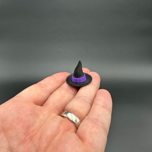 Miniature Witch Hat, Halloween Witch Hat for Diorama, Fairy Garden, Dollhouse, Tiered Tray