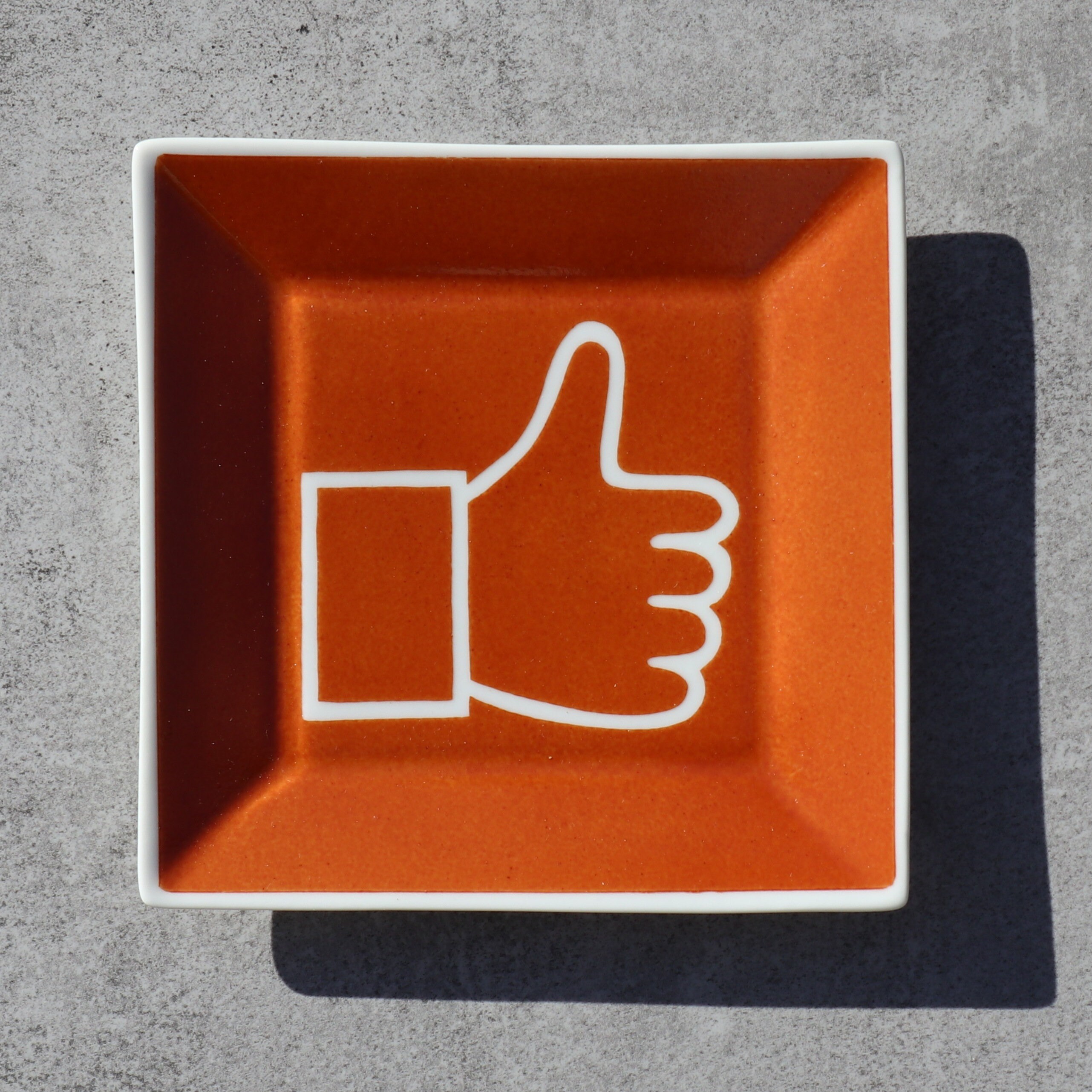 Vide-Poches, Porcelaine, J'aime, Ocre Orange