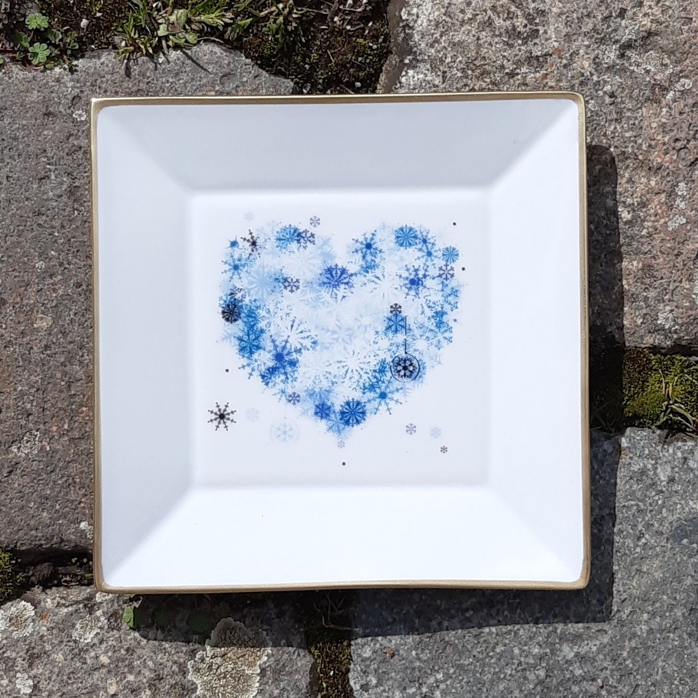 Vide-Poches, Coeur Hiver, Filet Or Mat