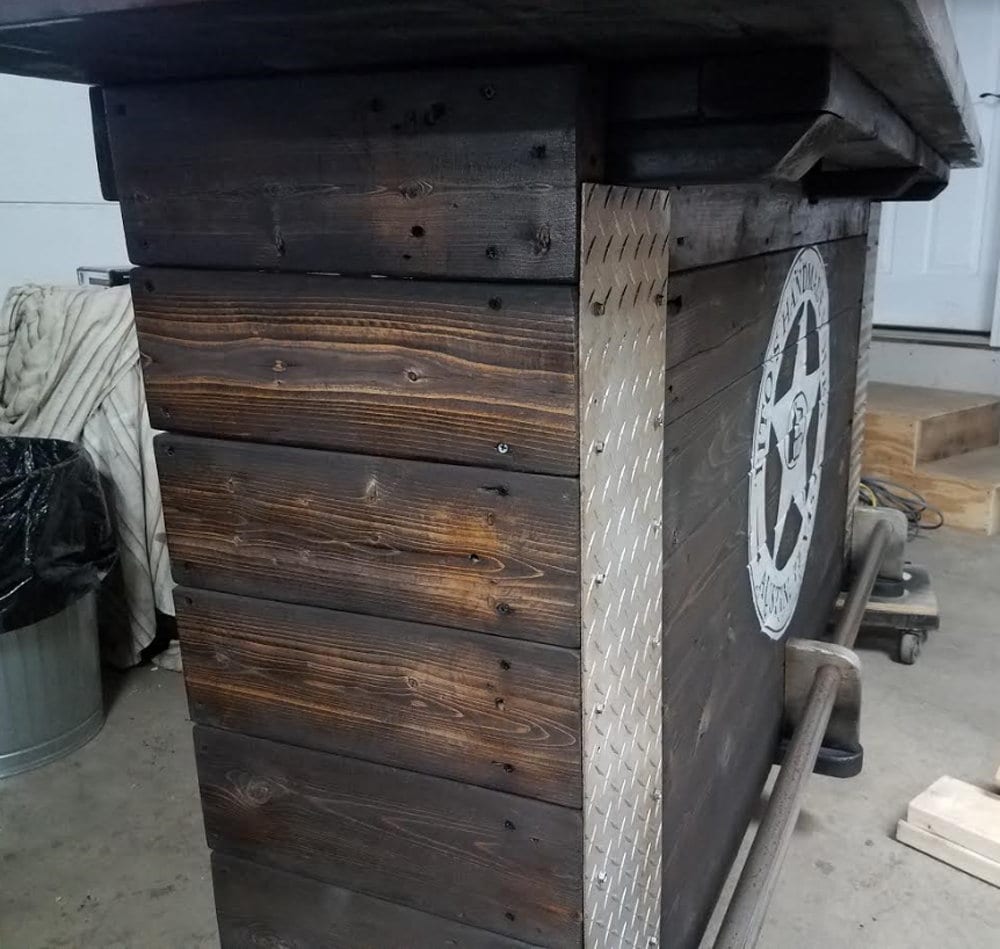 Pick up or Uship, Custom built Titos bar, aged, reclaimed wood, rustic