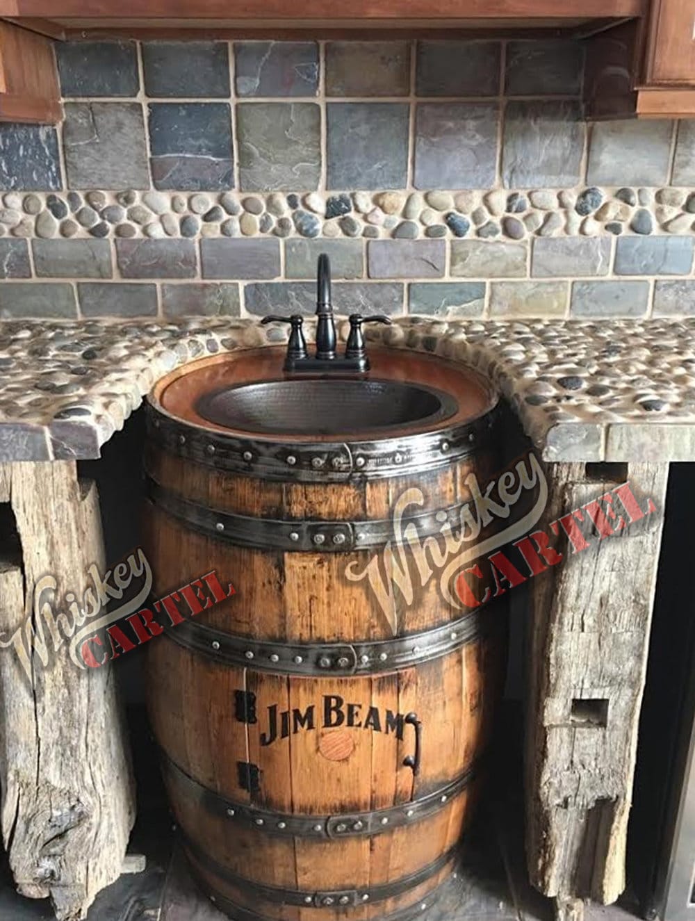 Whiskey Barrel Sink Hammered Copper Rustic Antique Bathroom Etsy Whiskey Barrel Sink Hammered Copper Rustic Antique Bathroom Etsy