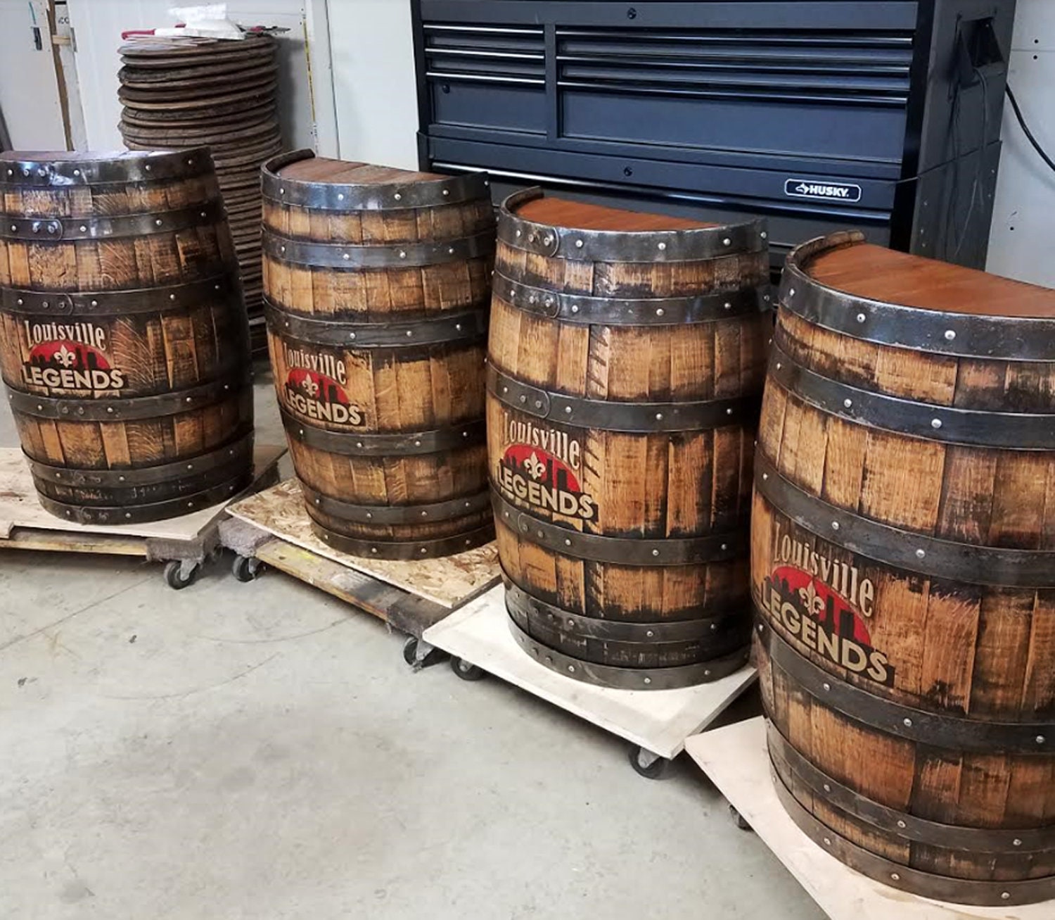 Whiskey barrel Half 1/2 split flat back Whiskey barrel branded Etsy