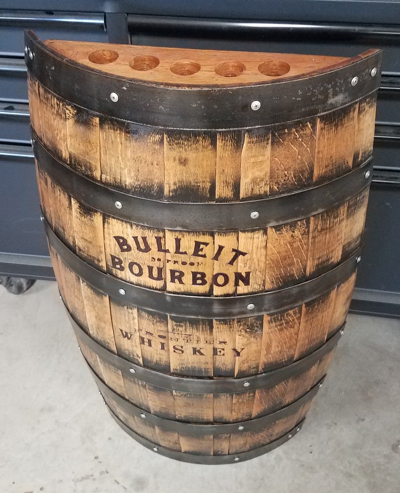 Whiskey barrel pool cue rack, billiards, pool stick holder, western, bourbon, rustic, pool table, custom image 2