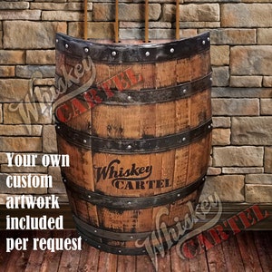 Whiskey barrel pool cue rack, billiards, pool stick holder, western, bourbon,  rustic, pool table, custom