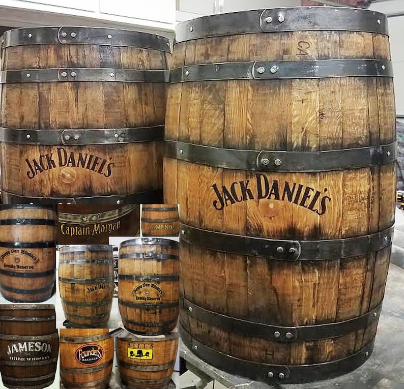 Whiskey barrel customizing finished stained bourbon barrels Etsy