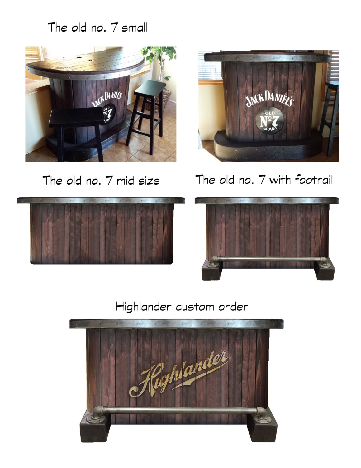 SOLD Jack Daniels home bar custom hand built rustic whiskey Etsy