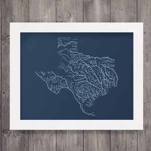 Texas Waterways Screen Print