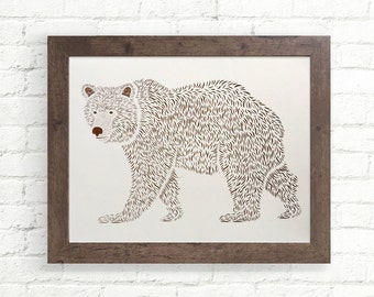 Grizzly Bear Screen Print