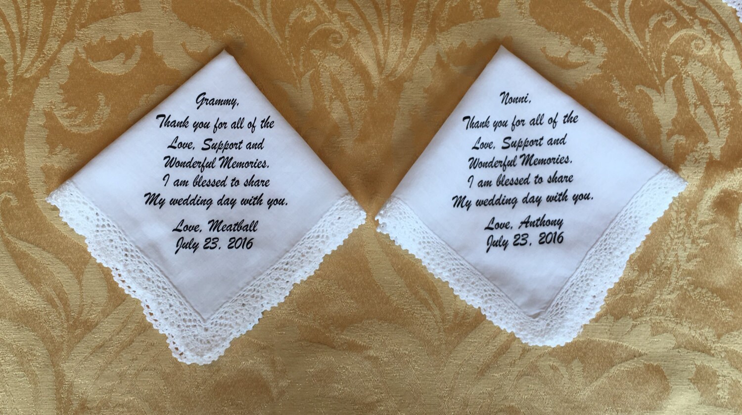 Grandmothers wedding hankies grandma handkerchief grandma Etsy