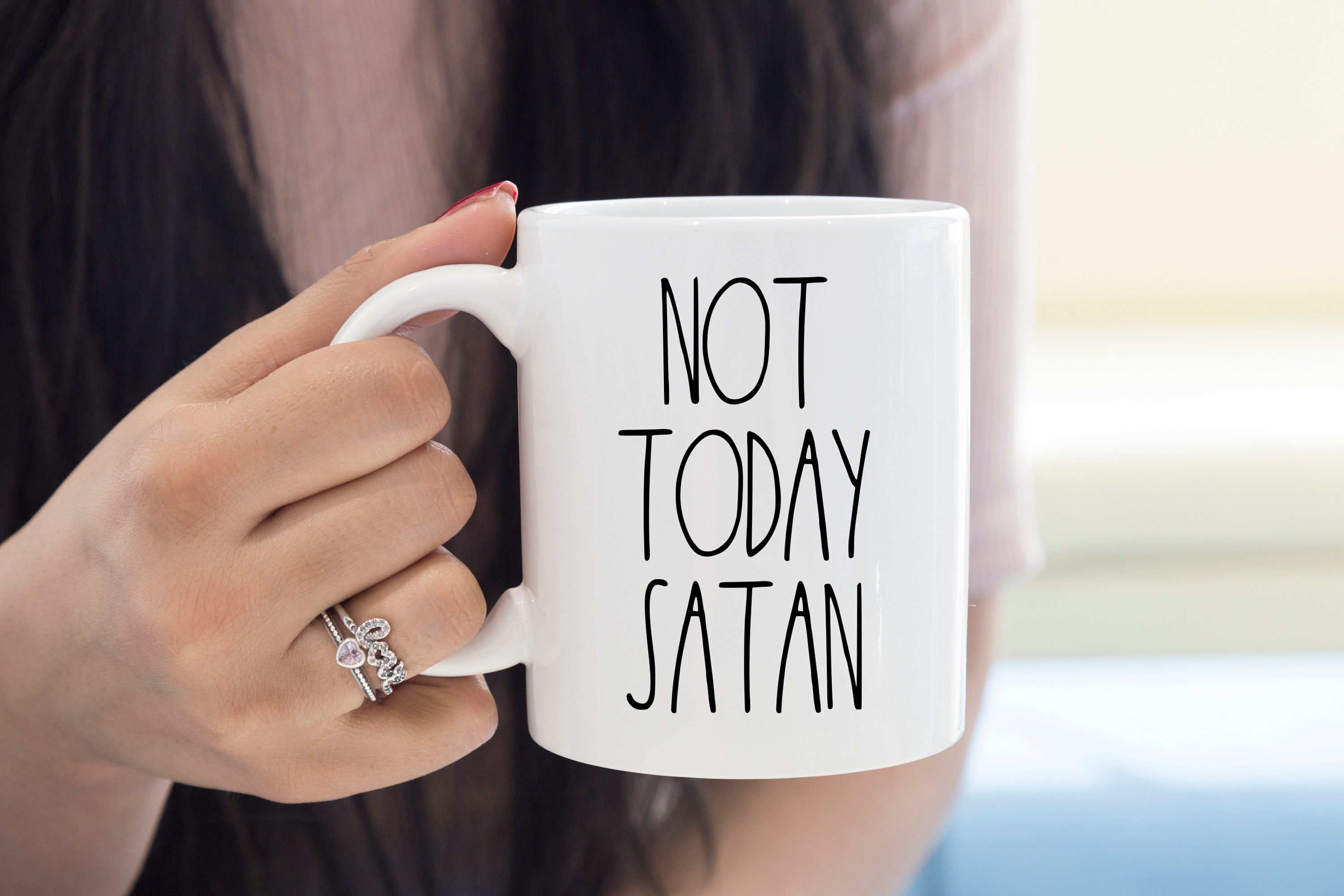 Not Today Satan Mug Not Today Mug Not Today Satan Funny Coffee Mug Sassy Co...