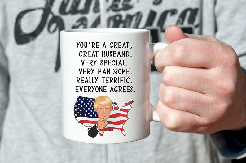 Trump Husband Mug Funny Trump Mug Funny Mug for husband Father's Day Gift from wife Coffee Cup Funny Mugs for Husband MAGA image 1