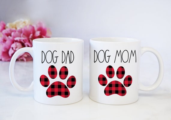 dog mom dog dad mug set
