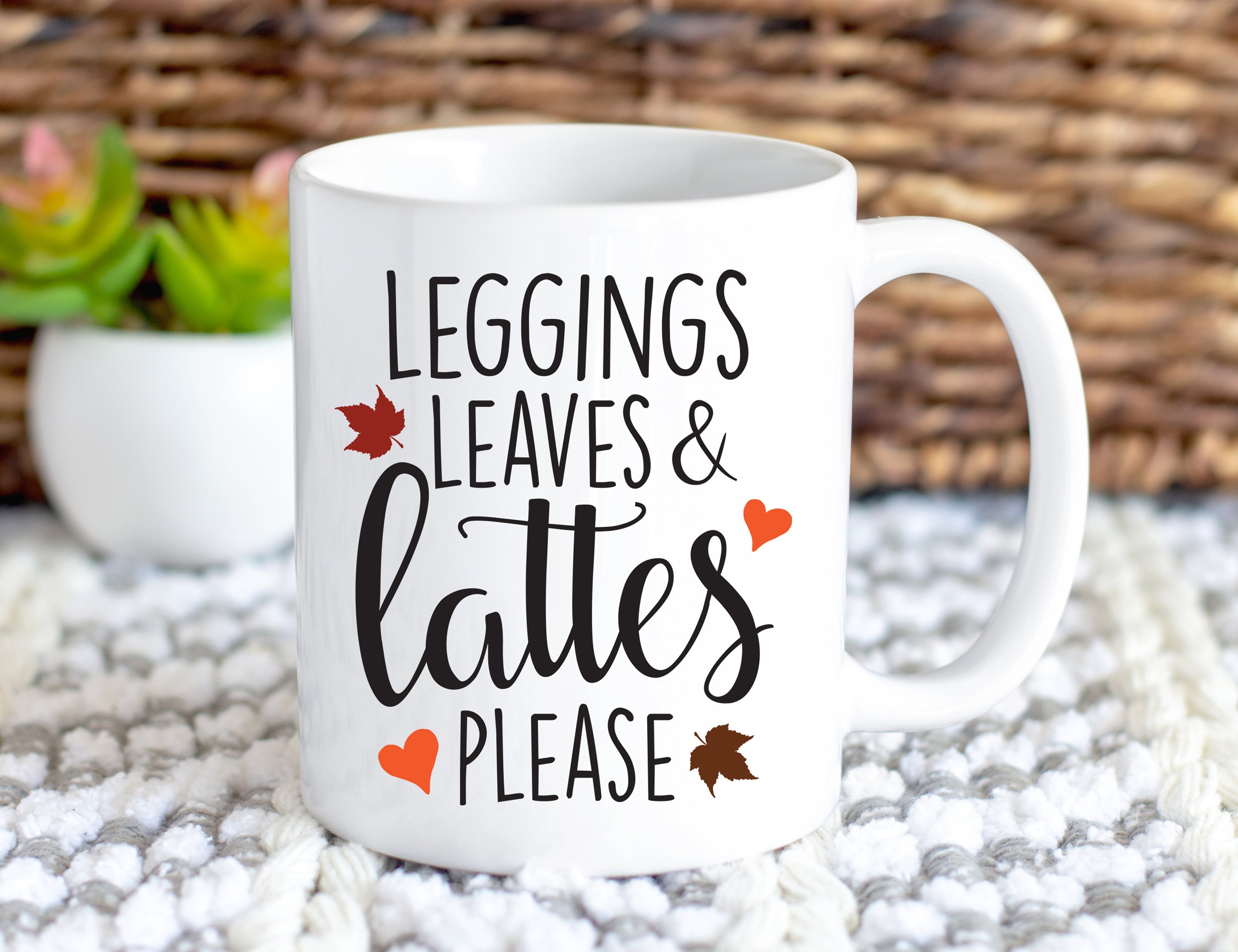 Halloween Mug Fall Coffee Cups Fall Gift Ideas Autumn Leggings Leaves and Pumpkin Please Mug Fall lover gift| Cute Fall Mug Ceramic