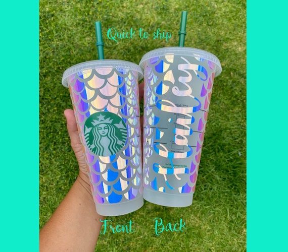 Full Mermaid Starbucks Cup Mermaid Starbucks tumbler Etsy