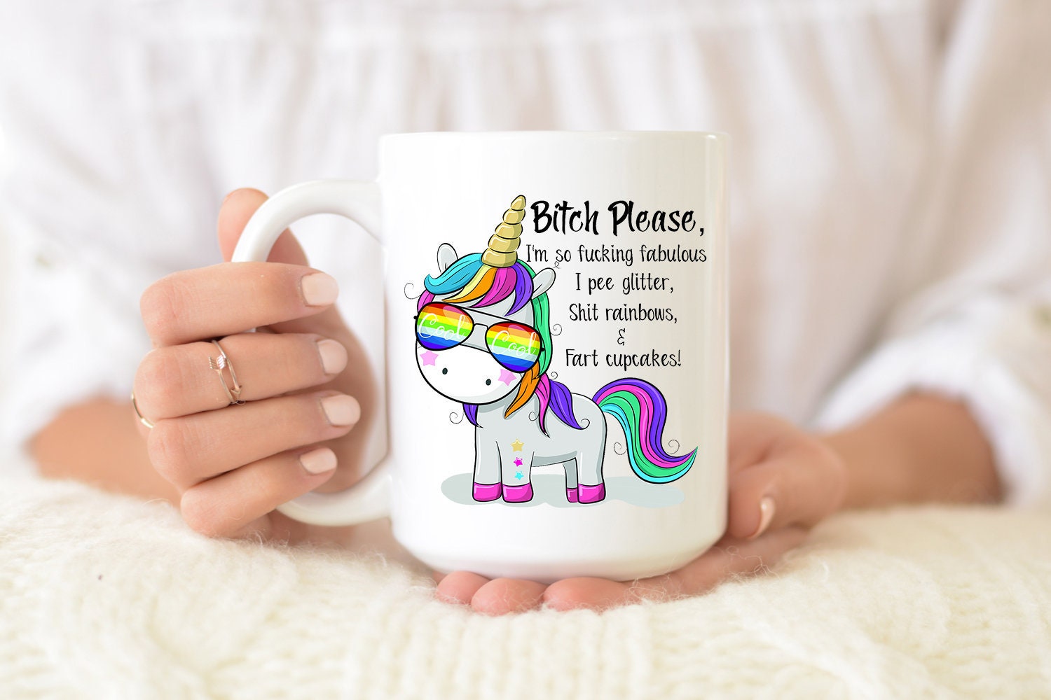 Lustige Make-up-Tasche – 'Bitch Please I'm So Fucking Fabulous', 23,5x17 Cm, Polyester