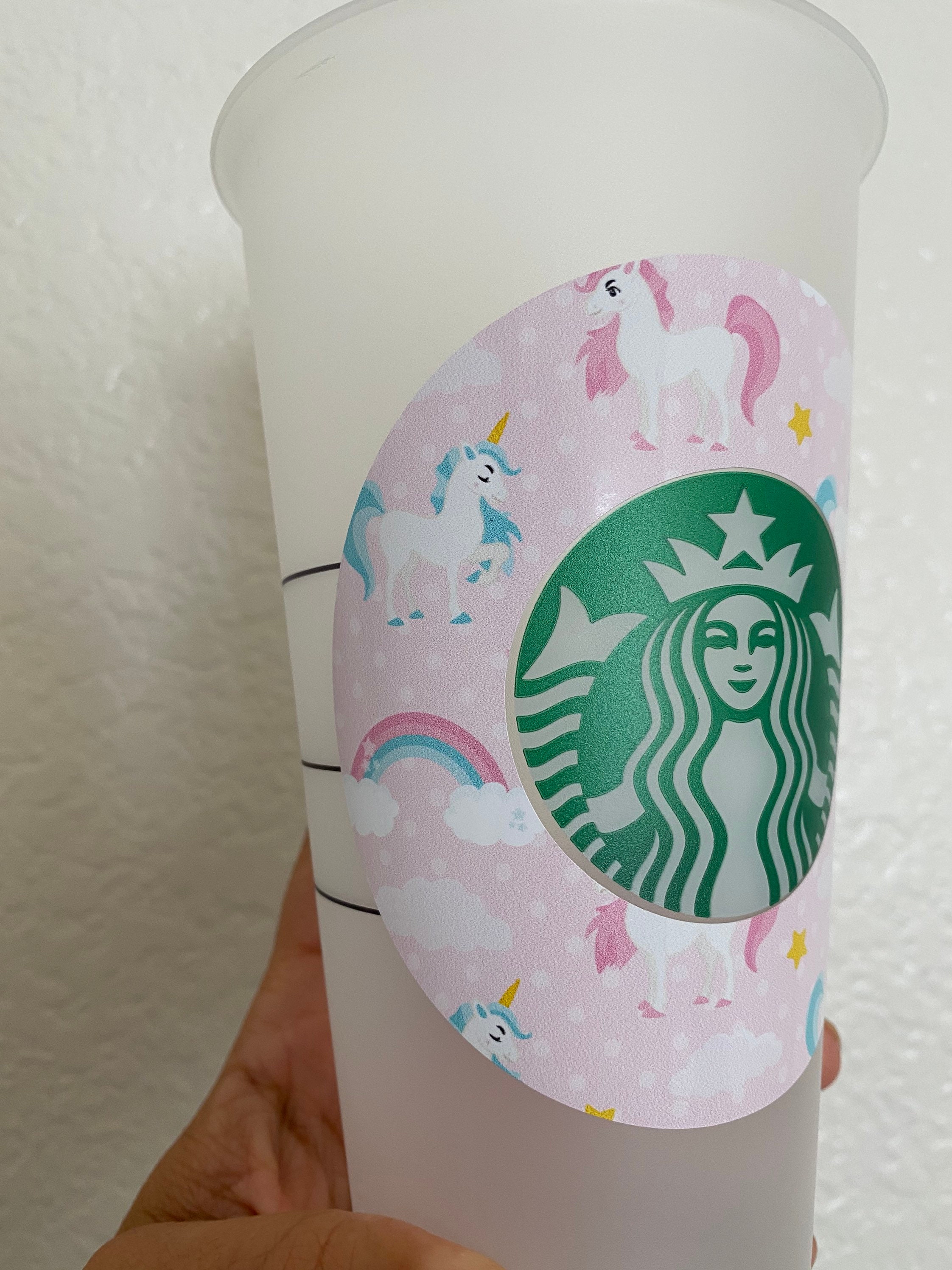 Starbucks Cup kids Unicorn Starbucks Tumbler Reusable Etsy