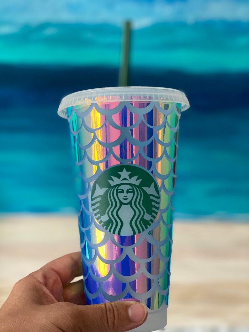 Full Mermaid Starbucks Cup Mermaid Starbucks Tumbler Etsy