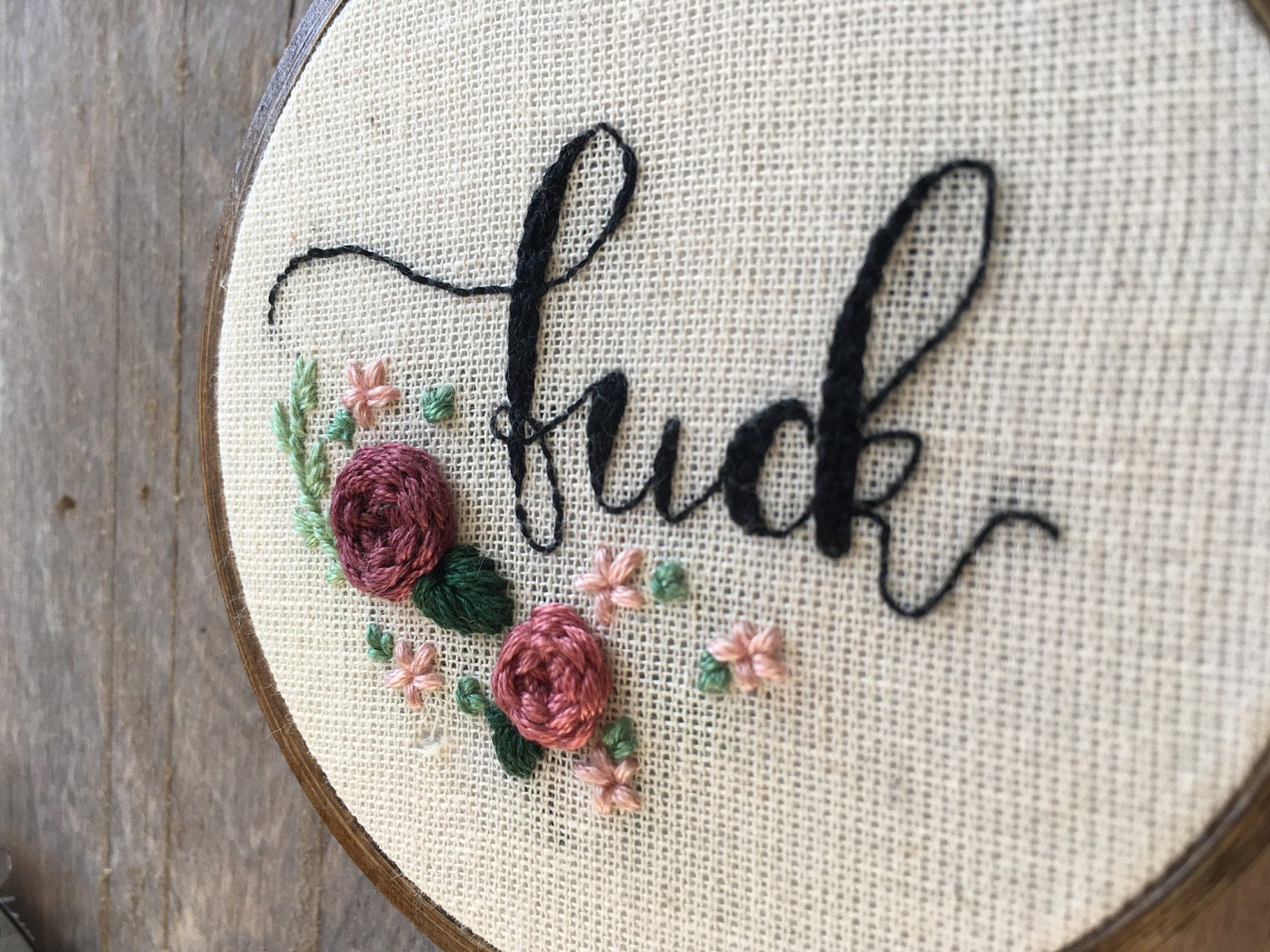 Embroidery Expressions Curse Words Subversive Art Swear Etsy Canada