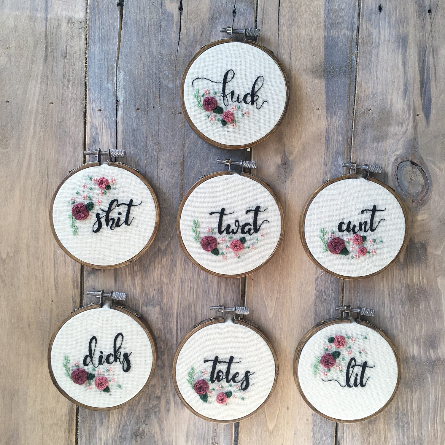 Embroidery Expressions, Curse Words, Subversive Art, Swear Words - Etsy