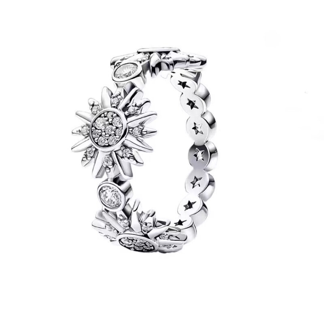 Pandora ALE S925 Silver Sparkling Triple Sun Ring Etsy