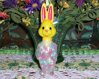 Set of Three Vintage Plastic Bunny Candy Holders Easter Unlimited Inc.
