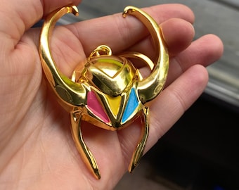 Chaveiro capacete Loki: orgulho LGBTQ+