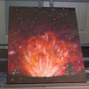 SOLD Galaxy Winter Painting 16x20