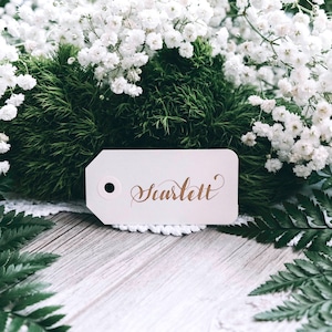 Etiquetas de regalo con caligrafía, tarjetas de lugar únicas, etiquetas de recuerdo de boda, etiquetas de caligrafía, etiquetas de vacaciones, etiquetas de regalo escritas a mano, caligrafía de boda, nupcial