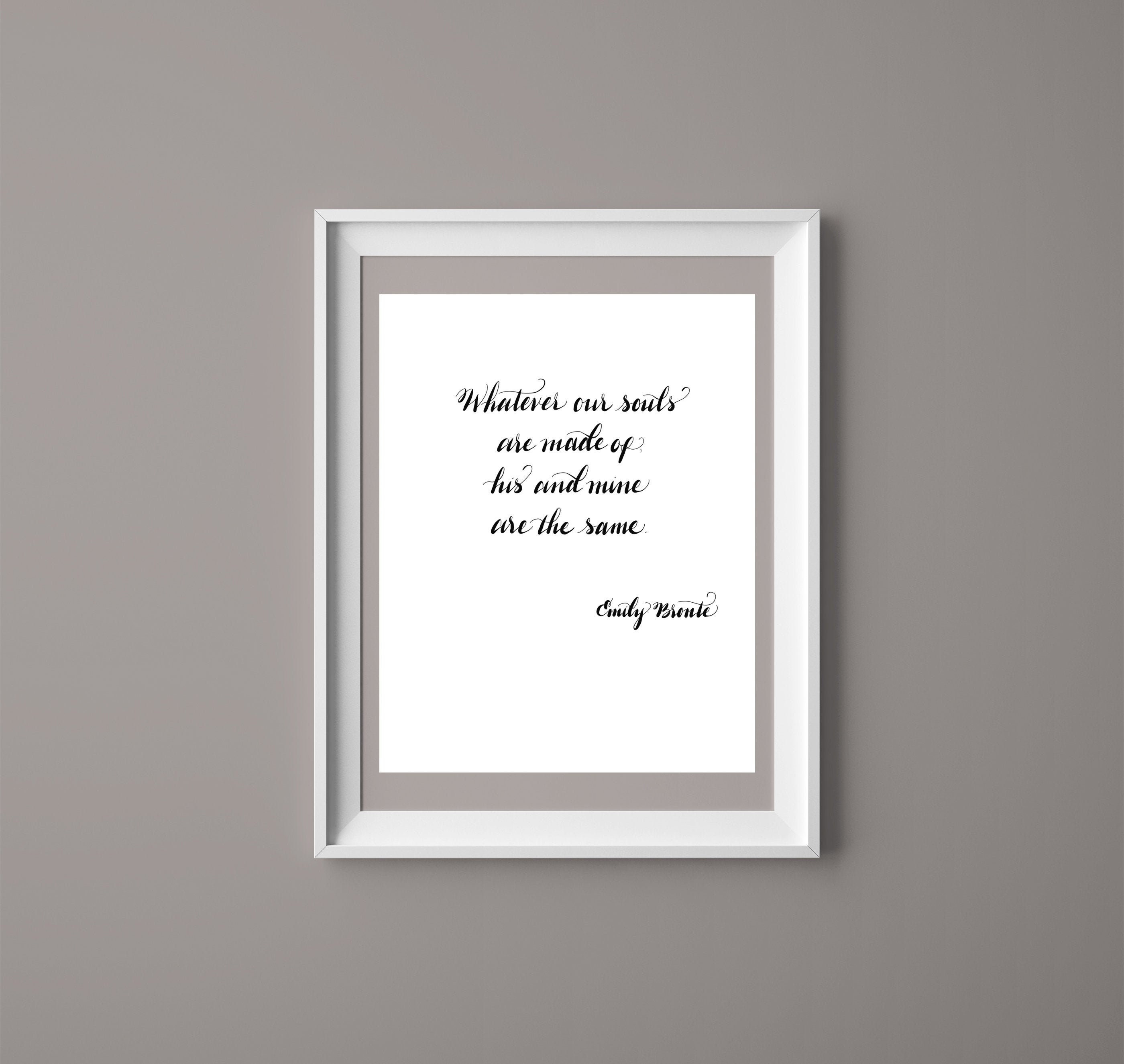 Emily Bronte Quote Download Printable Quote Soul Quote - Etsy