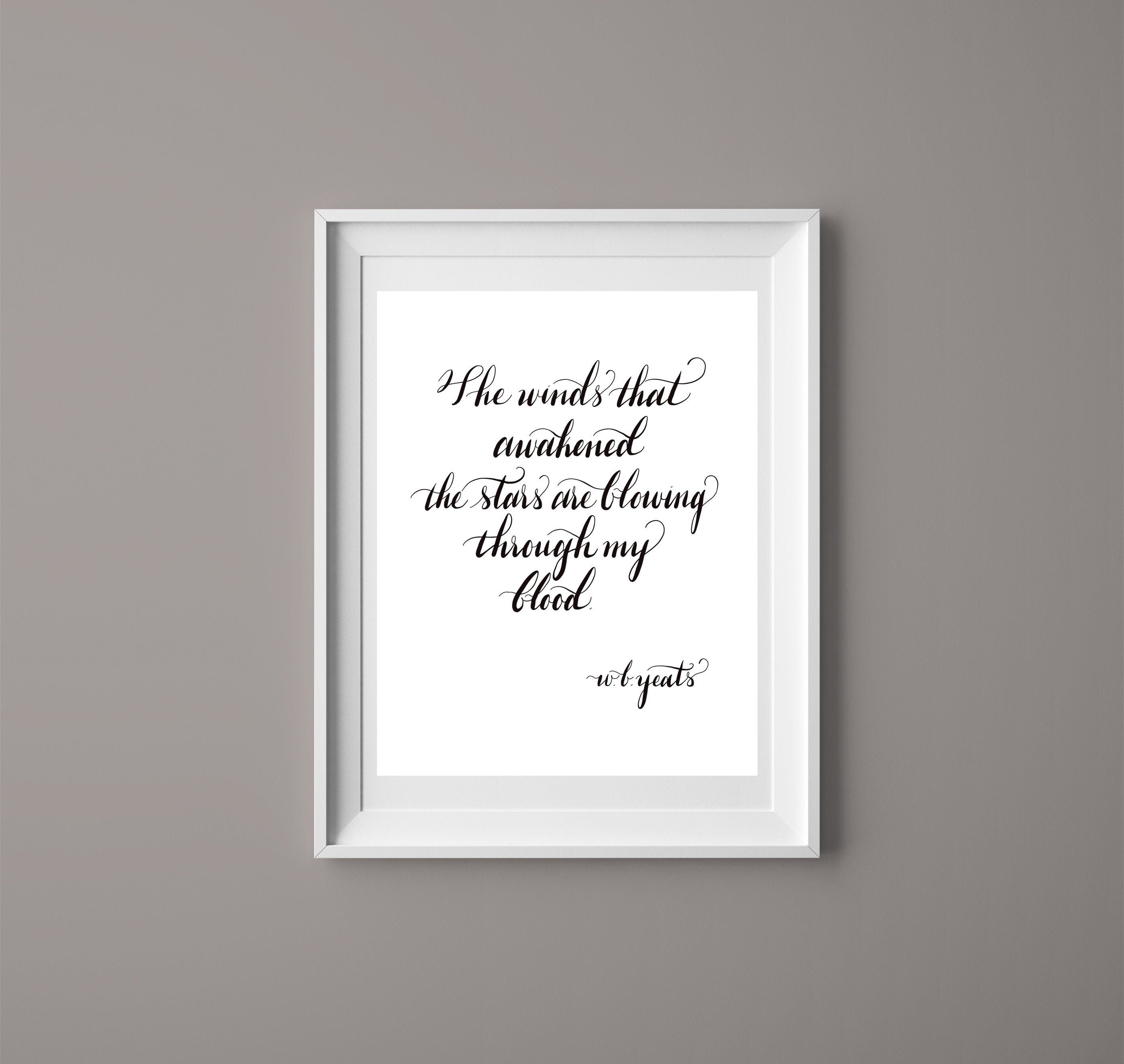 WB Yeats Quote Download Printable Quote Magical Quote Yeats - Etsy