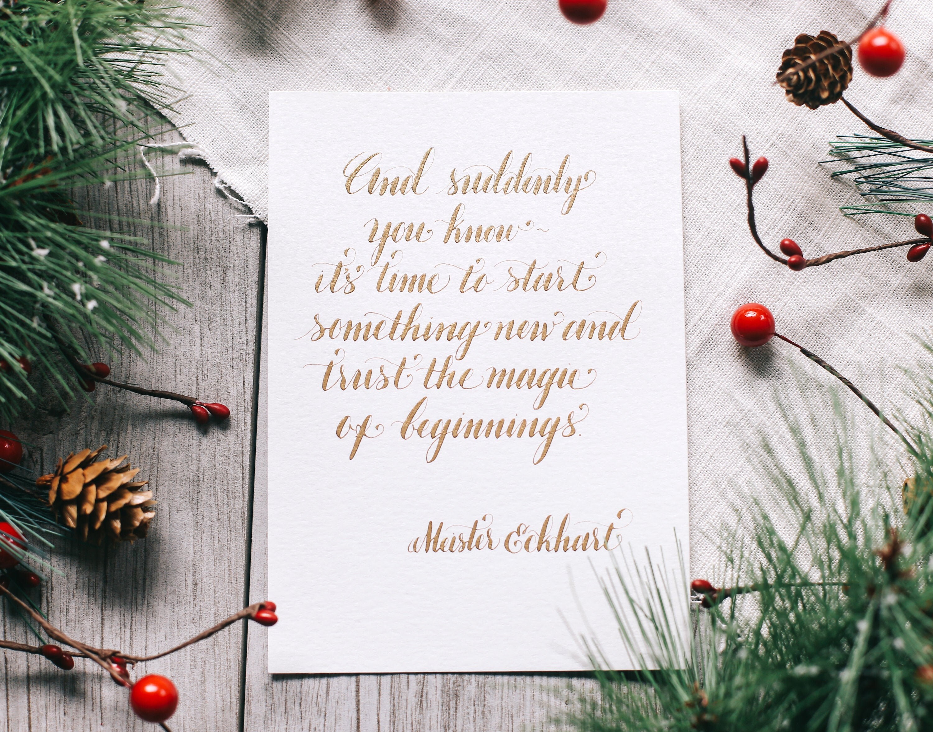 Meister Eckhart Quote Calligraphy Quote Eckhart Quote Start Etsy