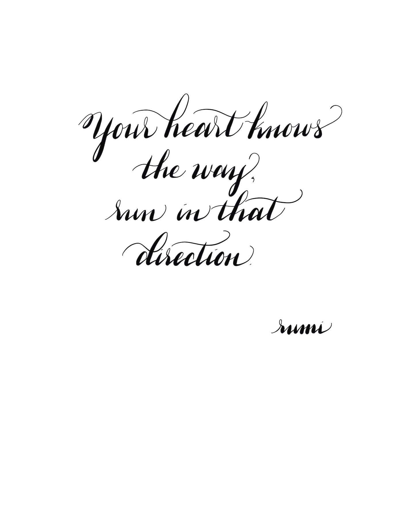 Rumi Quote Download Printable Quote Heart Quote Rumi Wall Art - Etsy