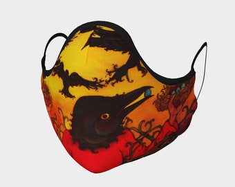 Raven and Red Dress Mask